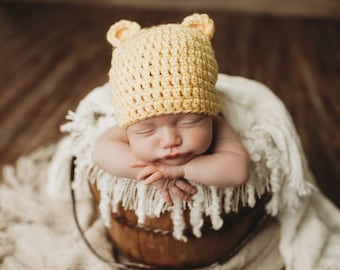 Baby Bear Crochet Hat