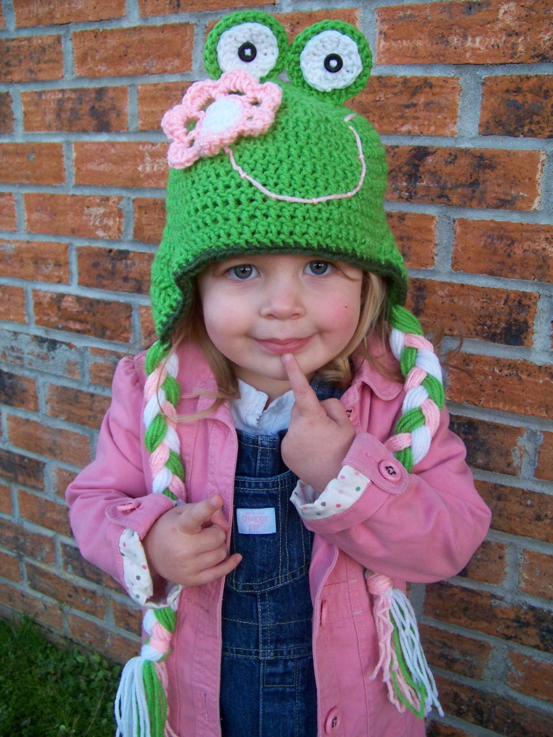 Girl Flower Frog Hat | Etsy