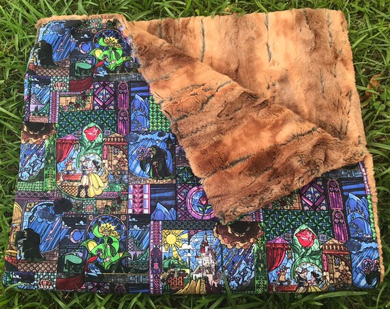beauty and the beast baby blanket