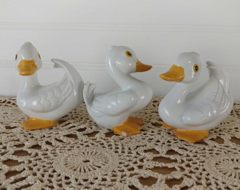 Homco Duck Set Set of 3 Homco Ducks Duck Decor Baby Ducks Cute ducks fall decor farm animals birds bird decor made in taiwan