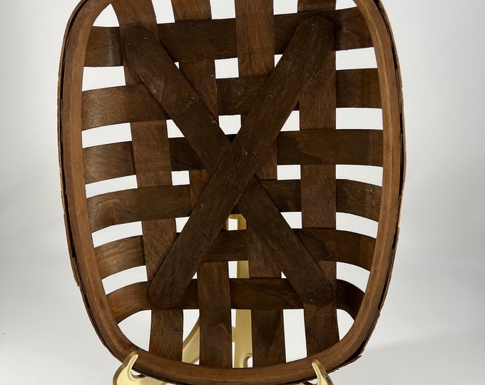 Dark Brown Tobacco Basket Farmhouse Wall Decor Rustic Etsy