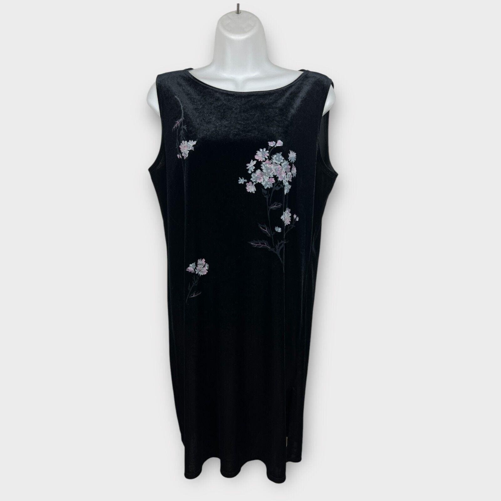 black velvet dress with flowers Skye Floral Burnout Velvet Dress main image 1