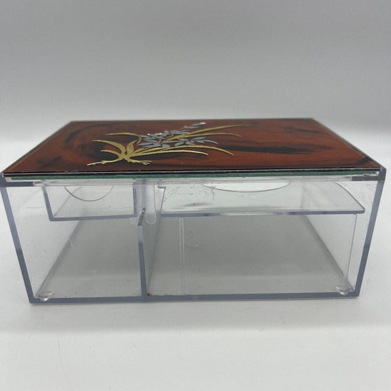 Tortoise Shell Lucite Acrylic MCM Mid Century Jew… - image 2