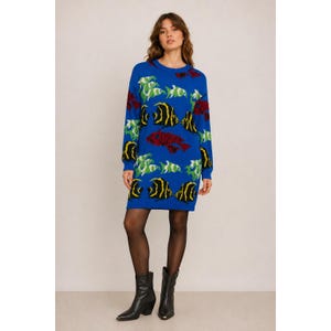 Intarsia Knit Dress