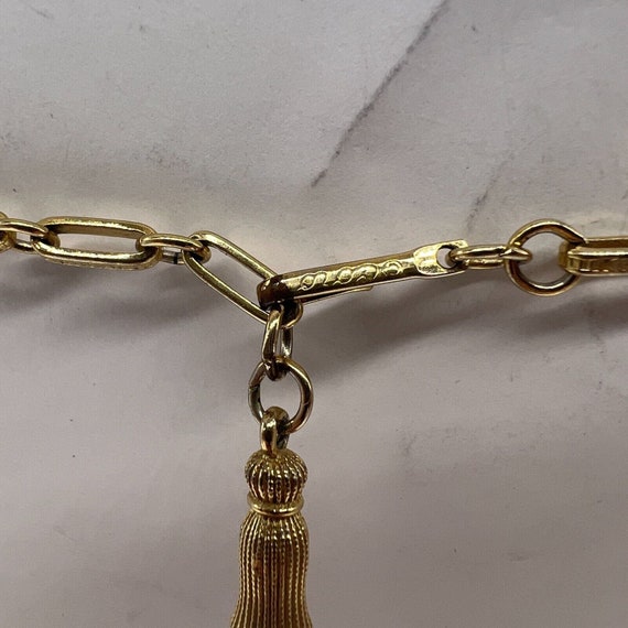 Vintage Marked Coro Gold Tone Thikcn Woven Chain … - image 6
