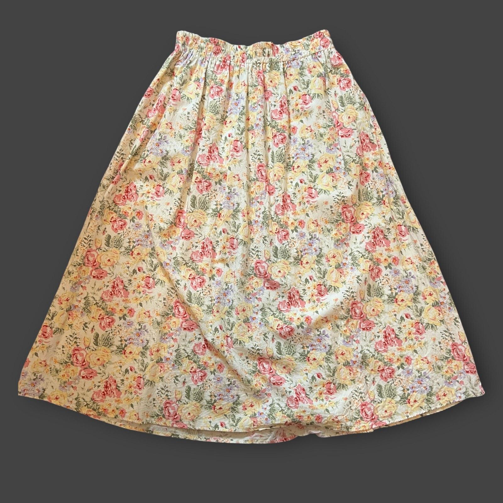 Yellow Floral Skirt - Etsy