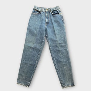 Vintage 80s Jeans Womens 11/XS  Chic Light denim High Rise Mom Jeans Made in USA