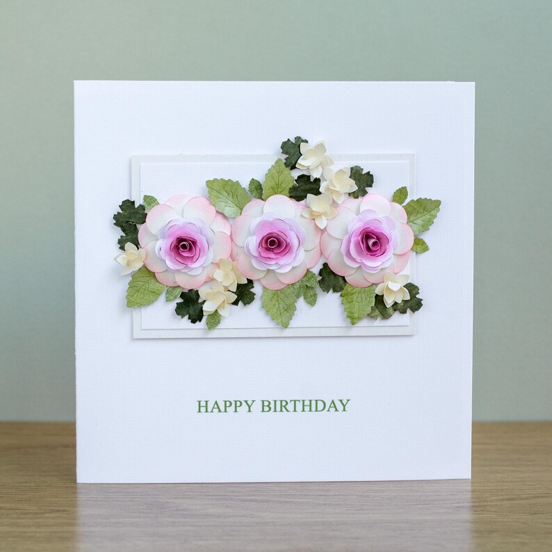 3D Floral Birthday Card for Mum – Handmade Personalized Greeting - Etsy