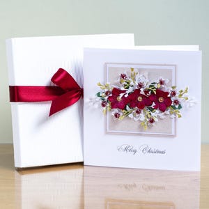 Fancy Merry Christmas Card - Handmade Greeting Card - Merry Christmas - Unique - 3D