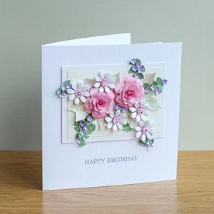 Fancy Handmade Birthday Card - Happy Birthday Card - Greeting Card - Luxury - Unique - Customisable