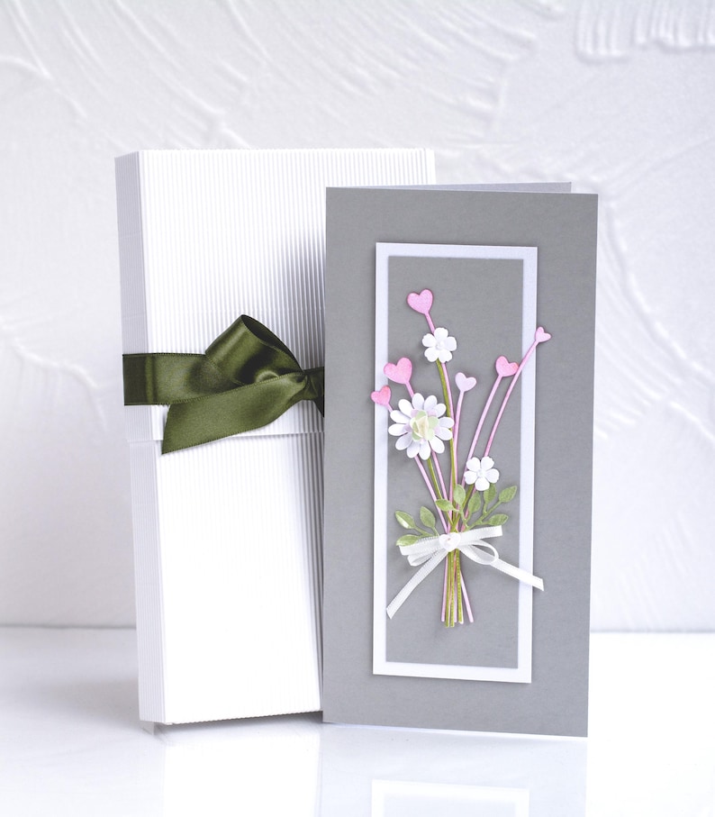 Carte de voeux faite main - Carte fantaisie - Unique - Cadeau spécial - Carte de mariage image 1