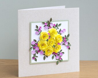 Handmade Greeting Card - Mum's Day Card - Birthday Card - 3D - Greeting Card
