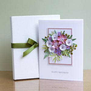 Carte de voeux faite main - 3D - carte pour maman - cadeau spécial - carte d'anniversaire
