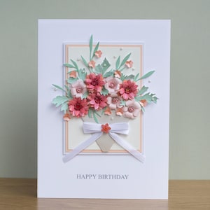 Greeting Card - Card for Mum - Happy Birthday Card - Handmade Card - Customisable - Fancy - Special