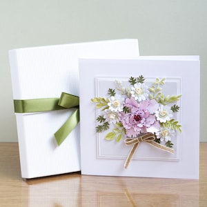 Carte de voeux faite main - Carte fantaisie - Unique - Carte pour maman - Cadeau spécial - Carte d'anniversaire - 3D