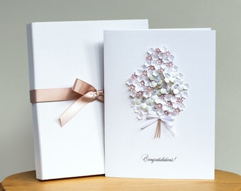 Luxury Handmade Wedding Card - Handmade Greeting Card - Fancy Card - Unique - Luxury - Card For Mum - Wedding Card - 3D