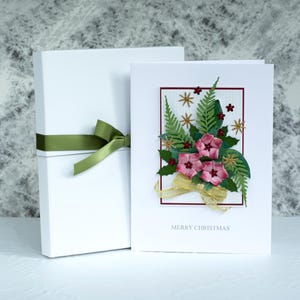 Merry Christmas - Personalised Handmade Christmas Card - Fancy Card - Special Christmas Gift - 3D