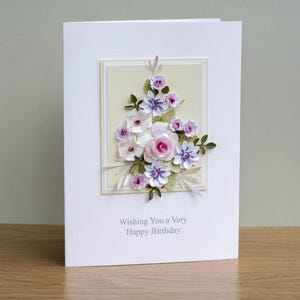 Fancy Handmade Mum's Day Card - Greeting Card - Luxury - Unique - Customisable