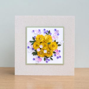 Handgemaakte wenskaart - mooie kaart - kaart voor moeder - speciaal cadeau - verjaardagskaart - 3D - aanpasbaar