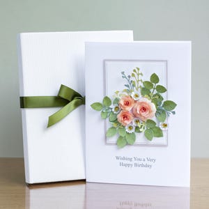 Carte de voeux faite main - Unique - Carte pour maman - Carte personnalisée - Carte d'anniversaire - Cadeau spécial - 3D
