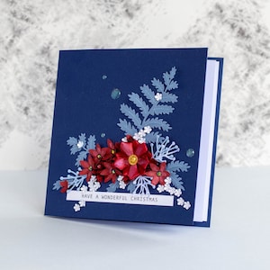 Kerstkaart - Fancy handgemaakte kerstkaart - Wenskaart - Luxe - Uniek - 3D