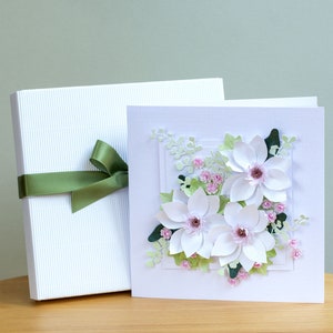 Fancy Handmade Greeting Card - Unique - Customisable - Greeting Card - 3D - Mum's Day Card - Card for Grandmother - Special Gift