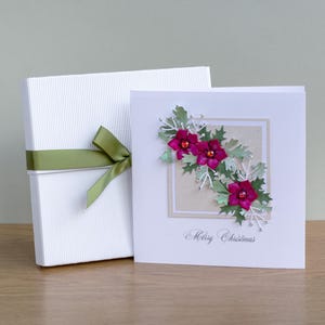 Merry Christmas Card - Fancy Handmade Christmas Card - Greeting Card - Unique - Luxury