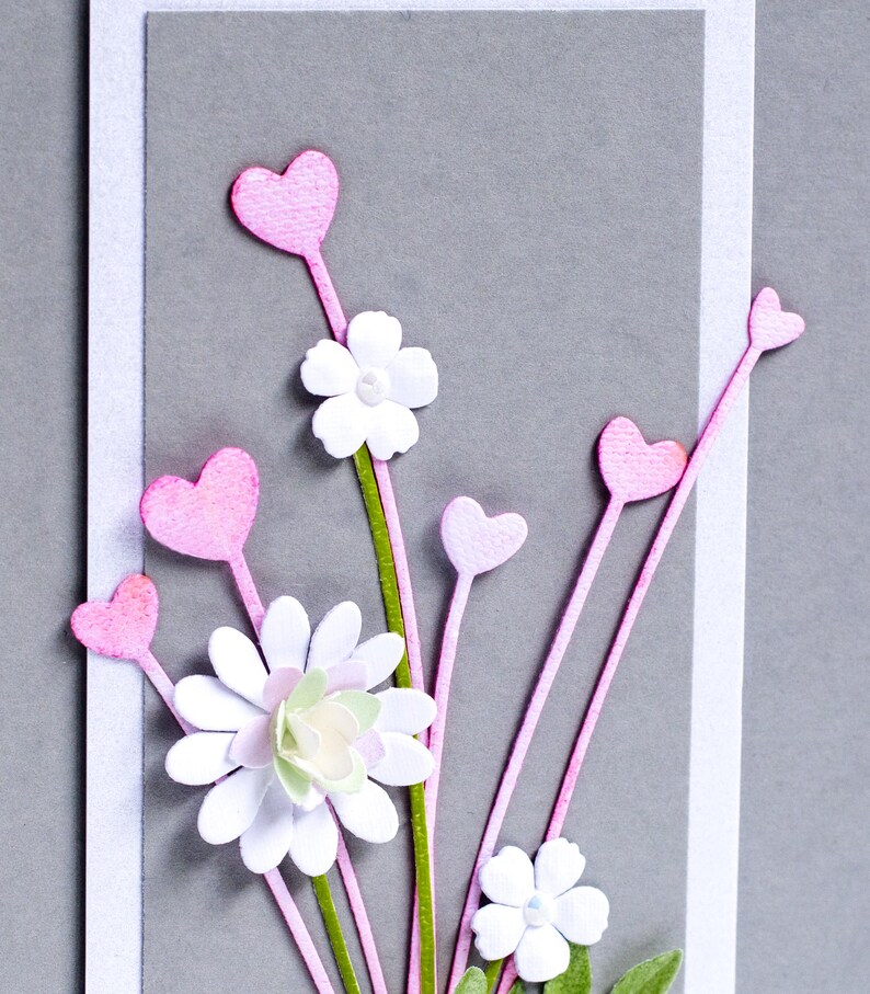 Carte de voeux faite main - Carte fantaisie - Unique - Cadeau spécial - Carte de mariage image 4