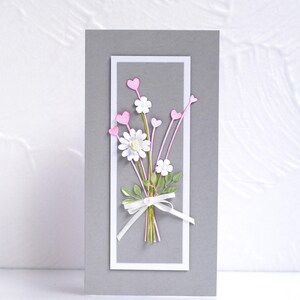 Carte de voeux faite main - Carte fantaisie - Unique - Cadeau spécial - Carte de mariage image 2