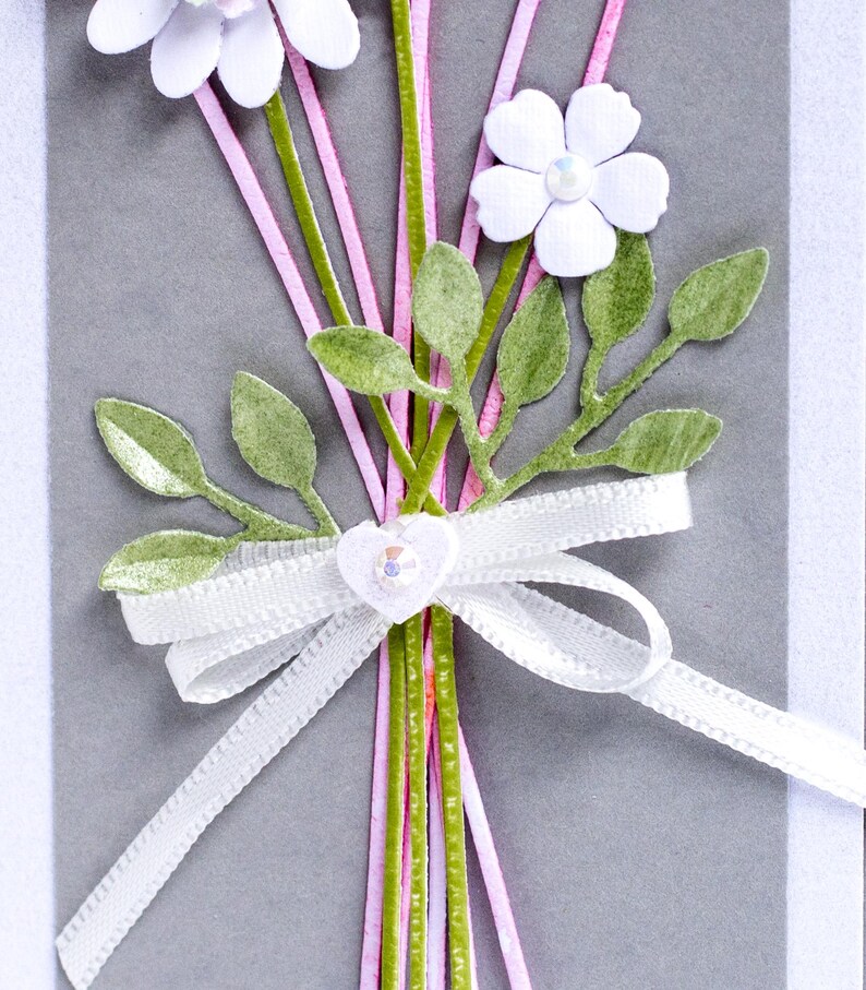 Carte de voeux faite main - Carte fantaisie - Unique - Cadeau spécial - Carte de mariage image 3