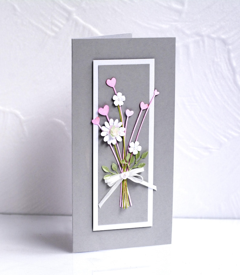 Carte de voeux faite main - Carte fantaisie - Unique - Cadeau spécial - Carte de mariage image 7