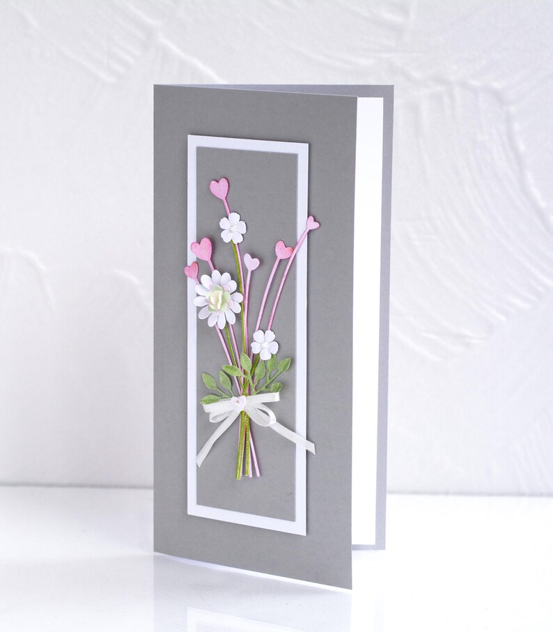 Carte de voeux faite main - Carte fantaisie - Unique - Cadeau spécial - Carte de mariage image 6