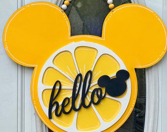 Mickey Mouse Lemon Large Door Hanger