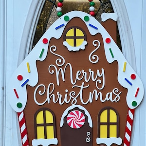 Gingerbread House Large Door Hanger - Etsy