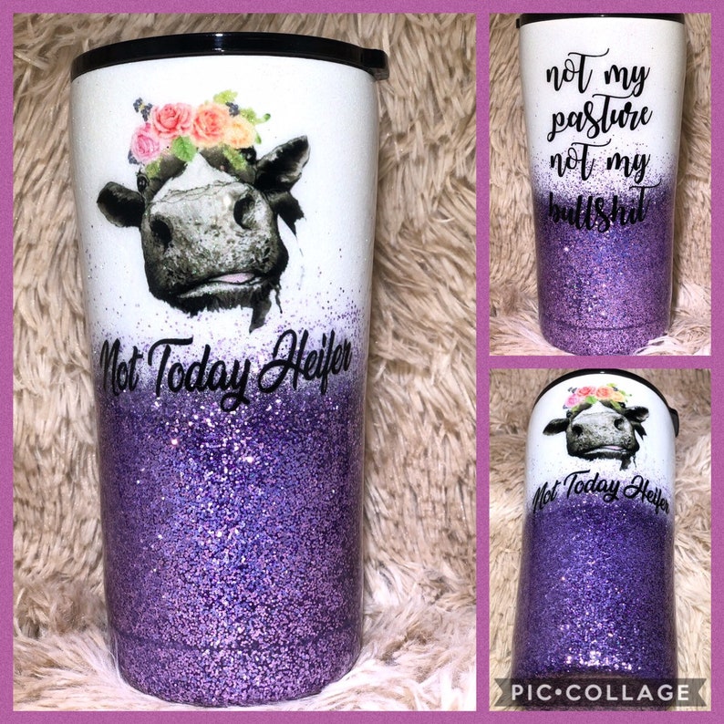 cow epoxy tumbler etsy