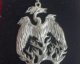 Rising Phoenix Pendant in 925 Silver