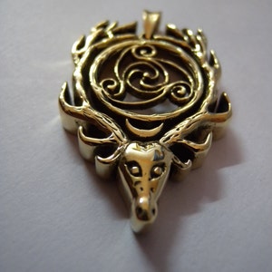 Celtic deity Cernunnos Pendant in Bronze
