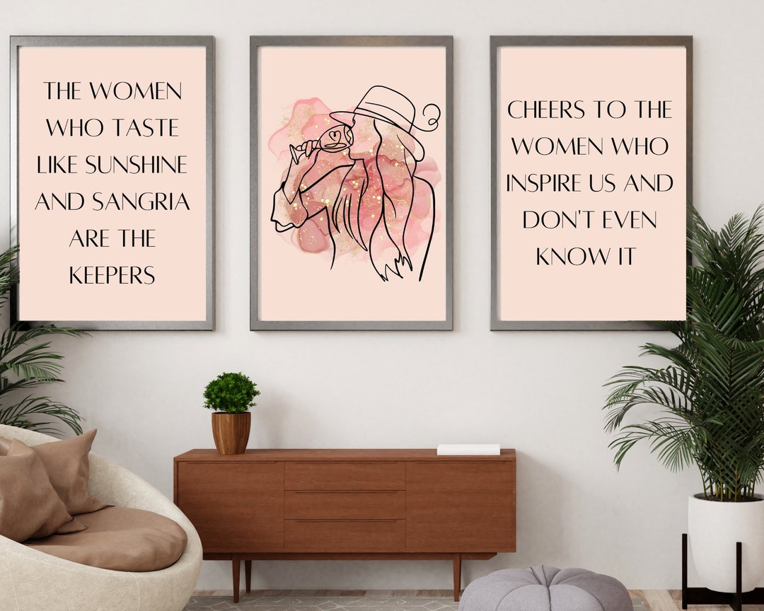 Sangria Printable Digital Wall Art Download | Set of 3 Bar Decor Art ...