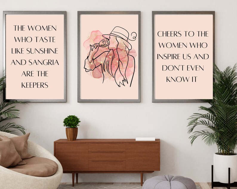 Sangria Printable Digital Wall Art Download Set of 3 Bar Decor Art Print image 1