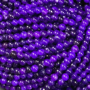 Beautiful Sugilite Gemstone Bead 4mm Round Beads, Gorgeous Purple Color Sugilite Gemstone Bead, Excellent Quality Beads Full Strand 15.5"