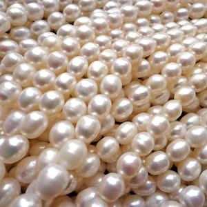 AAA Natural Freshwater Pearl Beads, 4mm, 6mm, 7mm, 8mm, 9mm, Rice  Shape Beads, White Beads, Great Quality pearl Beads! Full strand !