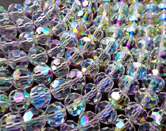 11mm AAA High Quality Iridescent Crystal Beads Half length 9 Faceted Star Shape Beads Great Quality Beads Beautiful Rainbow Beads