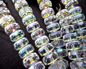 11mm AAA High Quality Iridescent Crystal Beads Half length 9 Faceted Star Shape Beads Great Quality Beads Beautiful Rainbow Beads