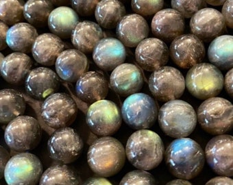 1 Strand AAA Natural Blue Labradorite Grade Gemstones Finding Jewelry Blue Fire Natural Gemstone Beads 3MM 4MM 8MM Labradorite Beads