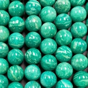AAA Natural Russian amzonite . 6mm 8mm 10mm 12mm round bead . Gorgeous natural color Russian Amzonite gemstone. Great quality amzonite !