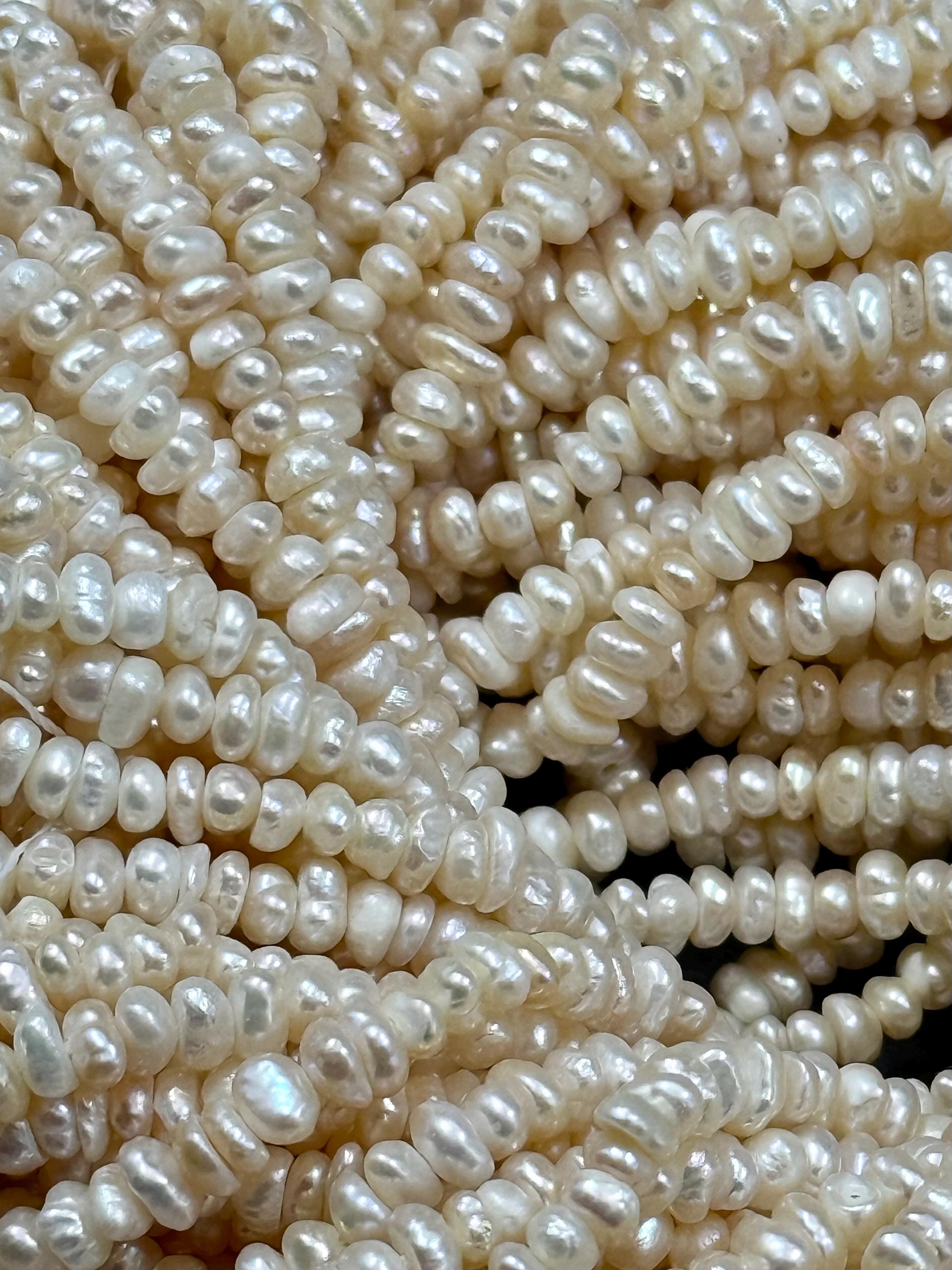 Lot De 10 Perles Tahiti Keshi Percées - Superbe Ensemble Pour Création De Bijoux