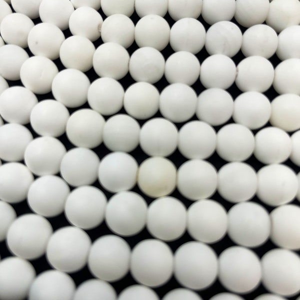 AAA Natural matte white shell bead. 6mm 8mm 10mm round bead. Beautiful natural matte finished white shell bead! High quality bead.