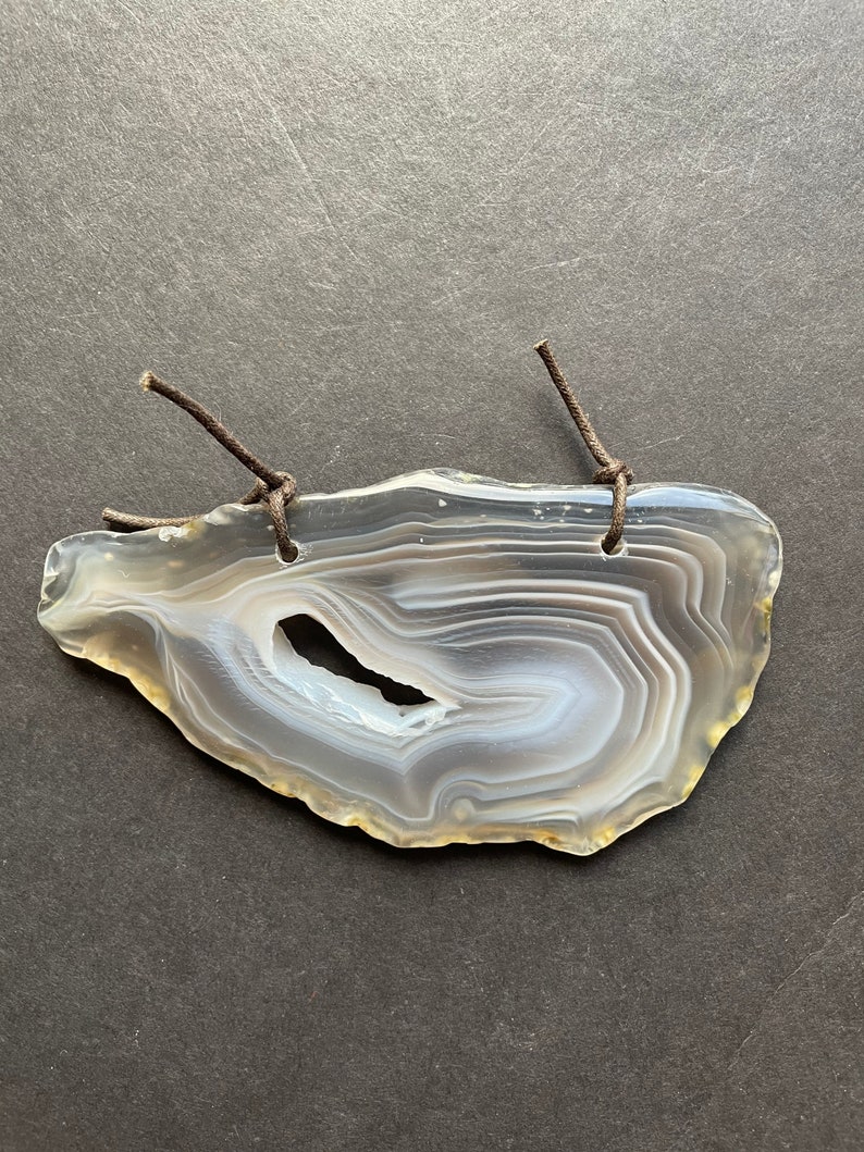 Natural Botswana agate stone pendant Beautiful freedom shape High quality gemstone! Gorgeous natural gray color gemstone pendant