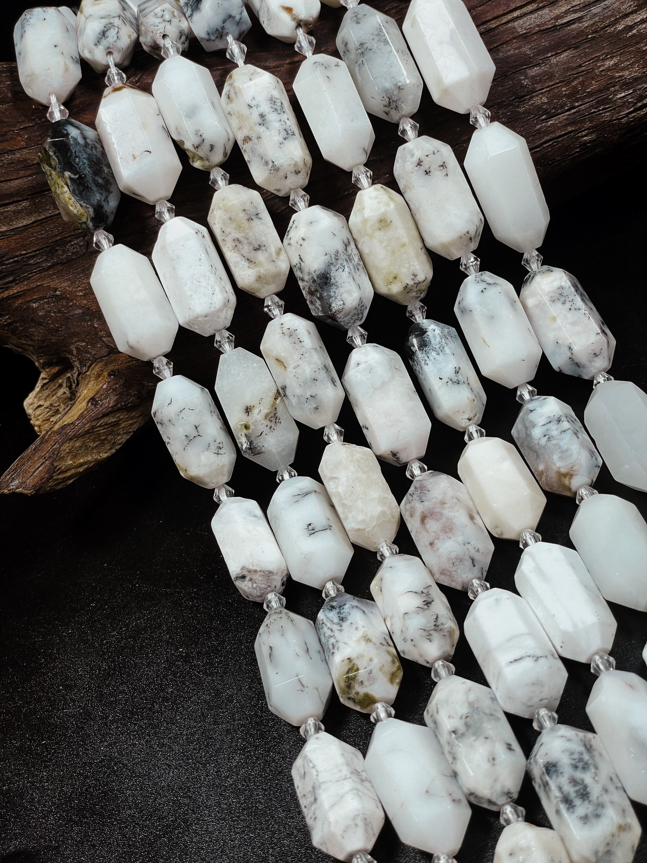 Opale Bianco Naturale Pietra Preziosa Liscia Rondelle Perline - Foto 7