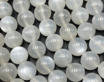 Perle En Pierre De Lune Blanche Arc-en-ciel 10mm - Boule Pour Création Bijoux